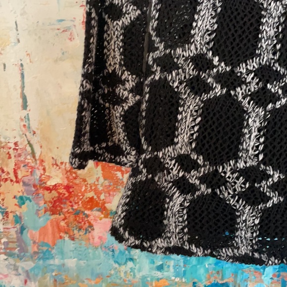 John Mark Knit Shawl Neck Sweater Fringe Sz M EC! - Picture 4 of 10